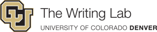 The Writing Lab at CU Denver/Anschutz Logo